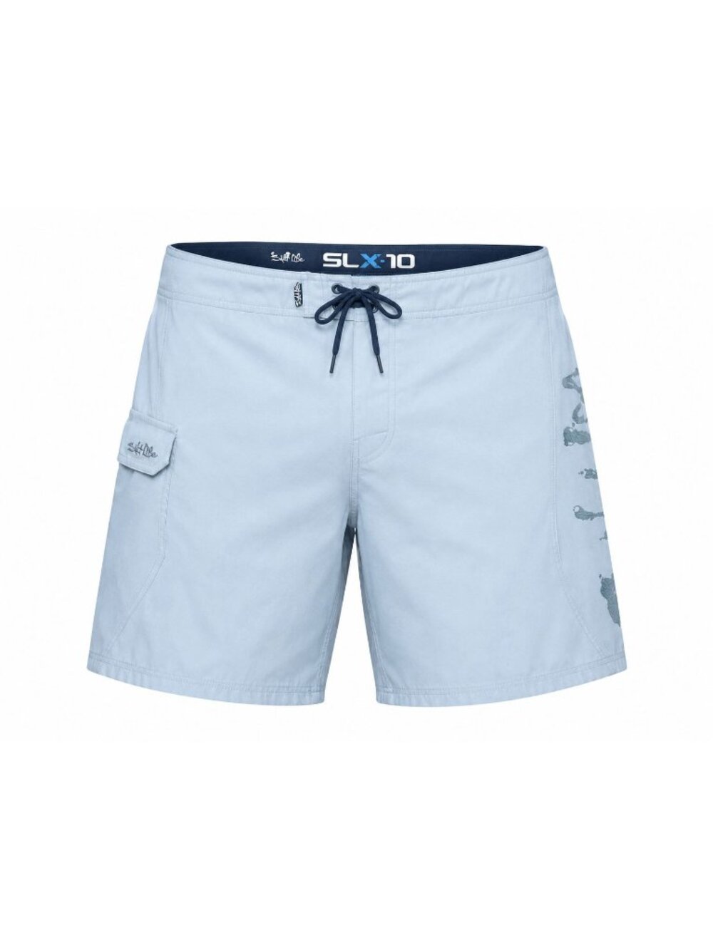 Salt Life SLXQD Mens Gray Boardshorts Size 40 Lightweight Coastal Style Pattern
